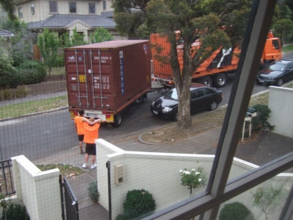 Our container arrives.