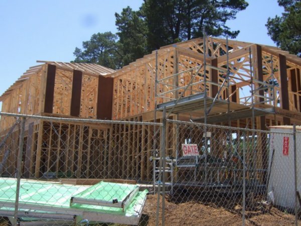 1 - Front - (the garage frame is not up yet).