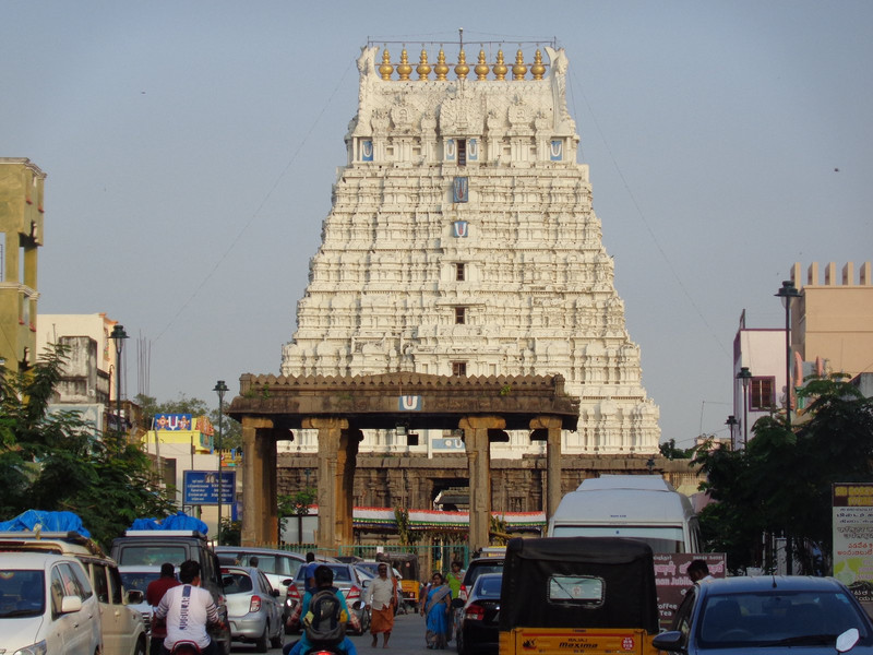 Varadaraja Perumal temple -Entrance Gopuram-Kanchipuram-Tamil Nadu-INDIA
