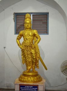 Rara Raja Cholan's Statue in Thanjore Palace