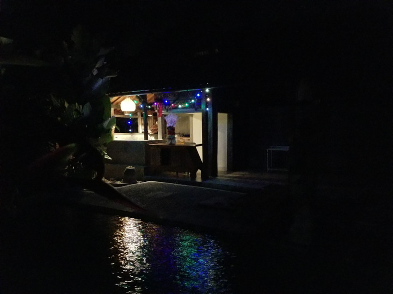 Silent Christmas night at the Swallow House Bali