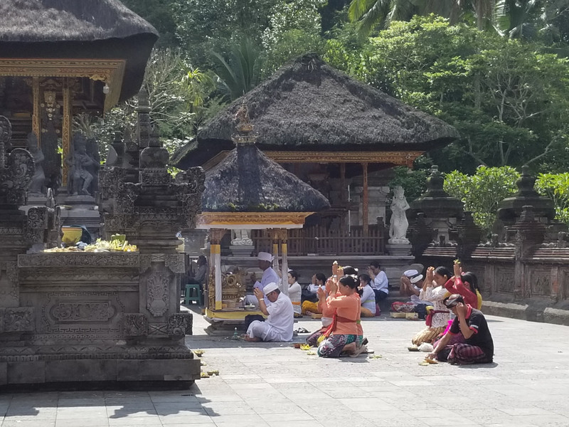 Worshipers at the water temple