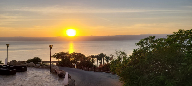 Beautiful sunset over the Dead Sea