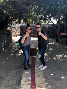 Kim and me at the actual equator line
