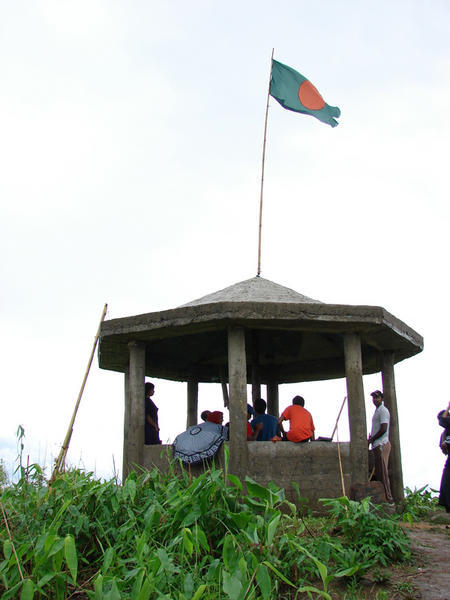 flag on the top
