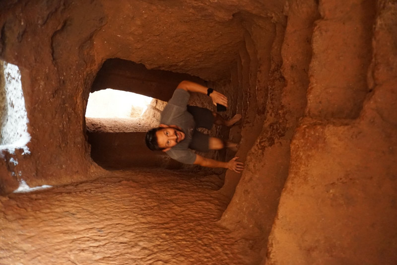 Sneaking where we weren't supposed to be in Lalibela