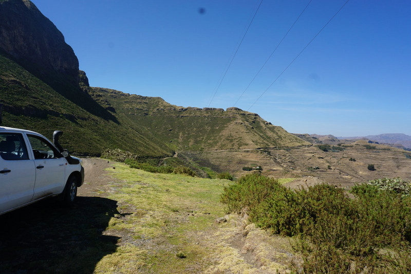 Nelly on Mountain roads in Ethiopia