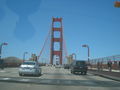 Driving across the Golden Gate Bridge