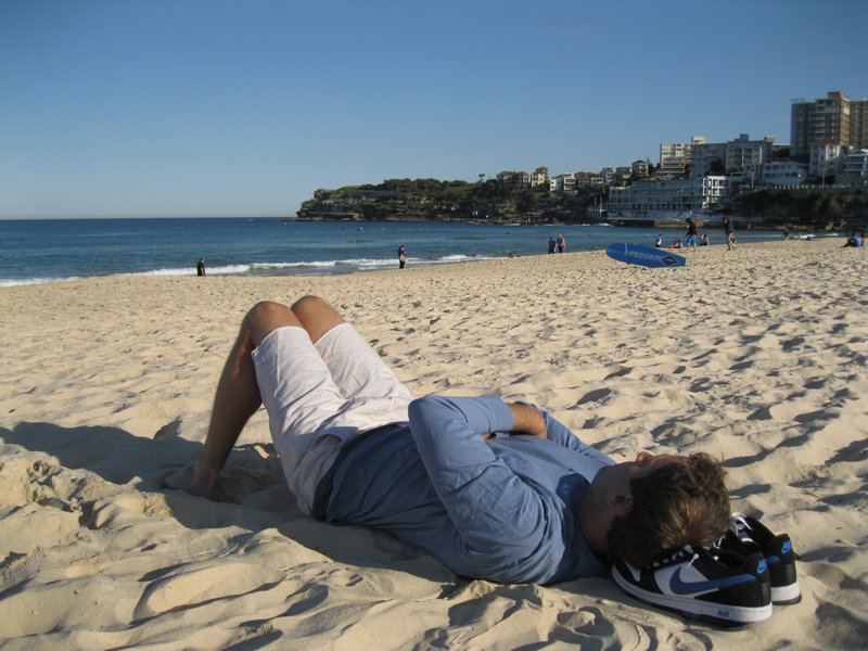 B Sleeping on the Beach