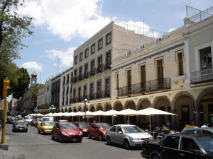 Zocalo street of Puebla