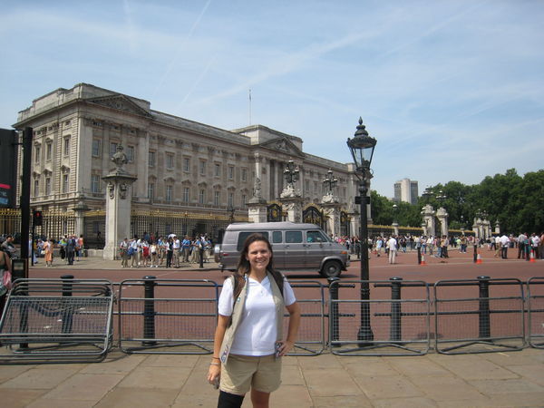 Me in front of Buckingham Palace.