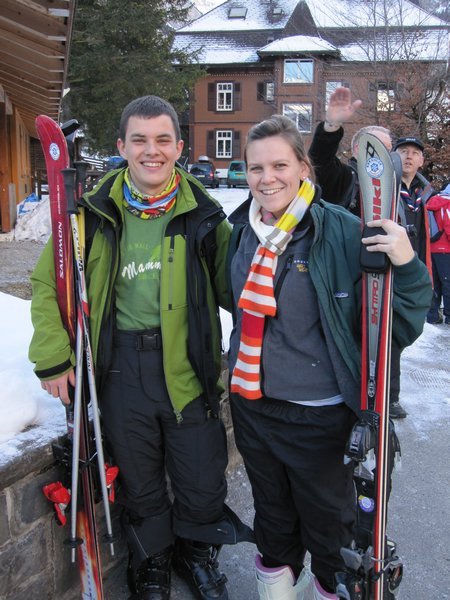 Emil and I going skiing