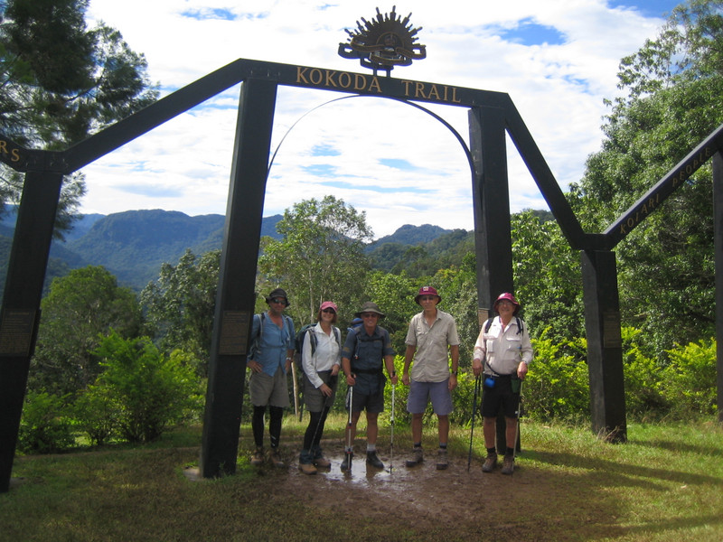 At the start of the Kokoda Trail, Owers Corner, PNG