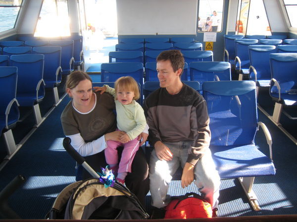 On the boat- Not a happy baby