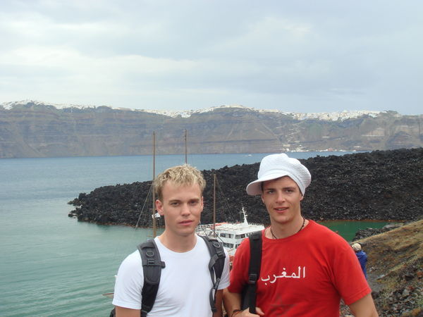 Aaron and Josh at volcano
