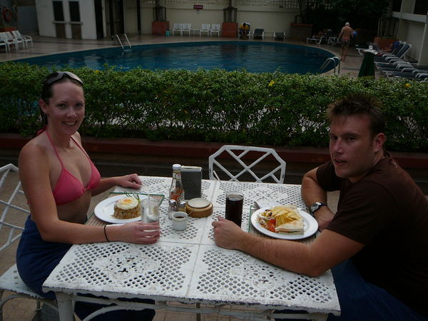 Poolside Thai before heading to airport