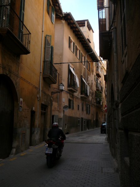 Narrow winding streets make up the historical centre