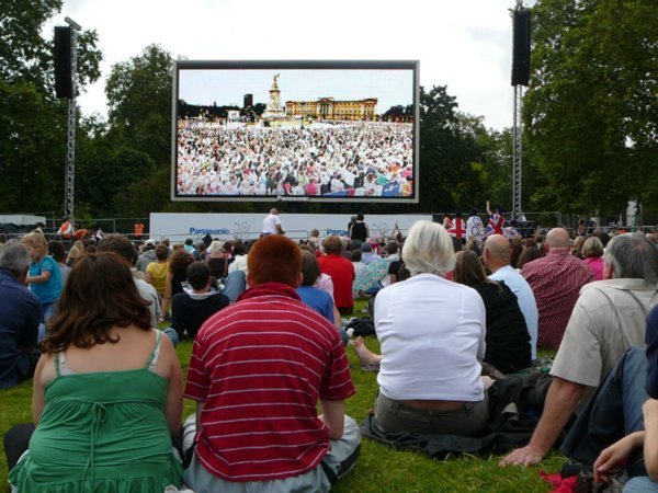 Big screen in St James' Park