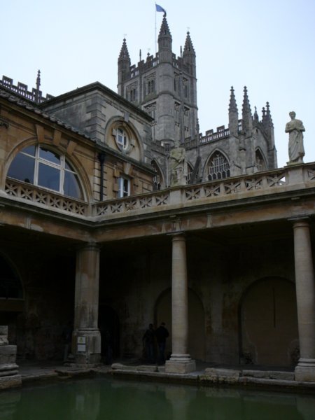 Bath Abbey and baths