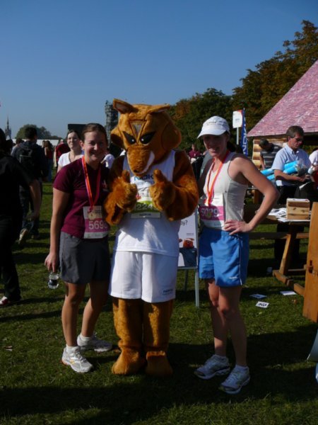 Hanging out with the 'park animals' in the finishing area