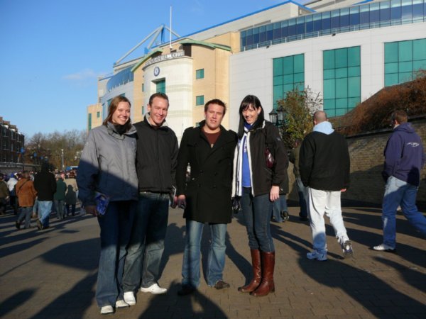 Janine, Joel, Joel and I at the Boxing Day game
