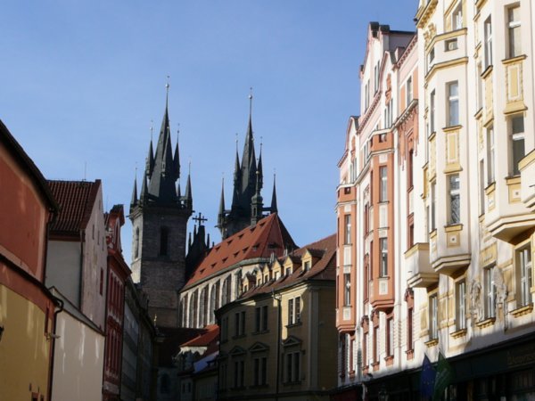 Tyn Church towers over Prague