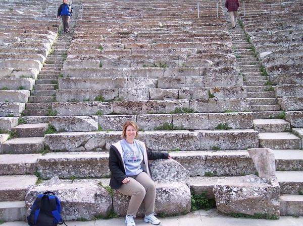 Lynne in the ampitheater