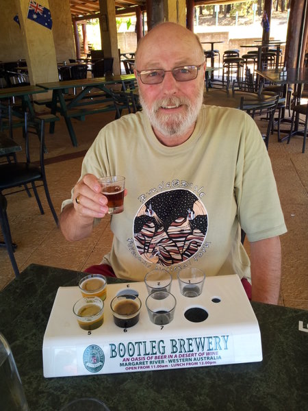 Beer tasting at Bootleg Brewery