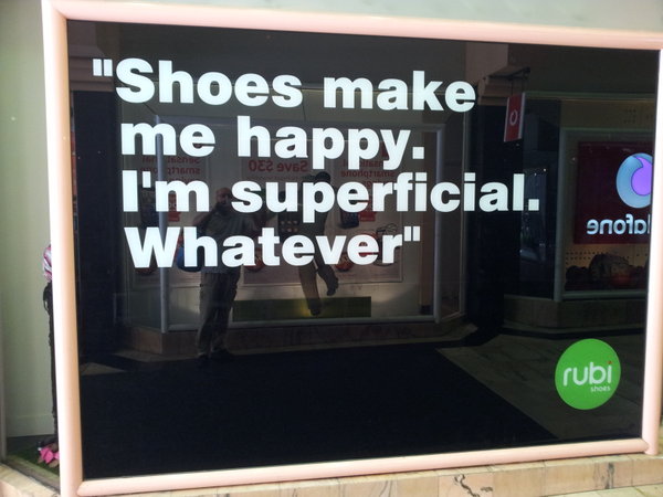 Sign in Perth shoe shop