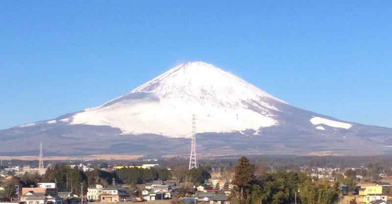 Fuji from our hotel window