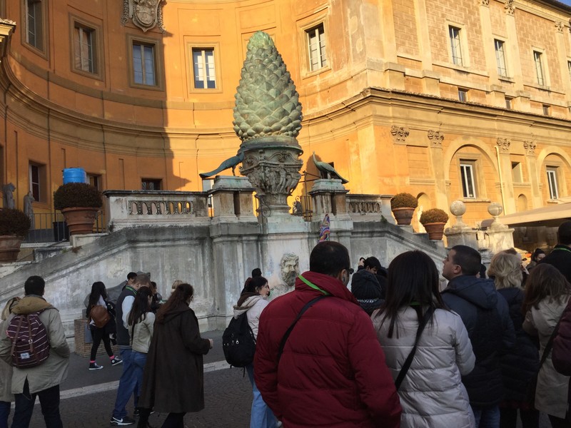 Giant pinecone Vatican garden