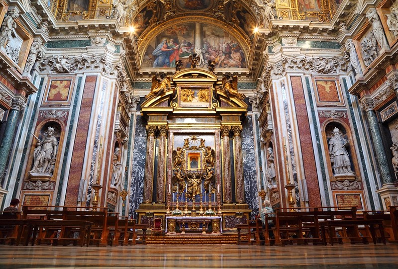 Inside of the St Mary Maggori church