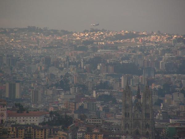 Quito "Old Town" strax innan solnegangen