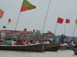 Pilgram boats on the Ganges
