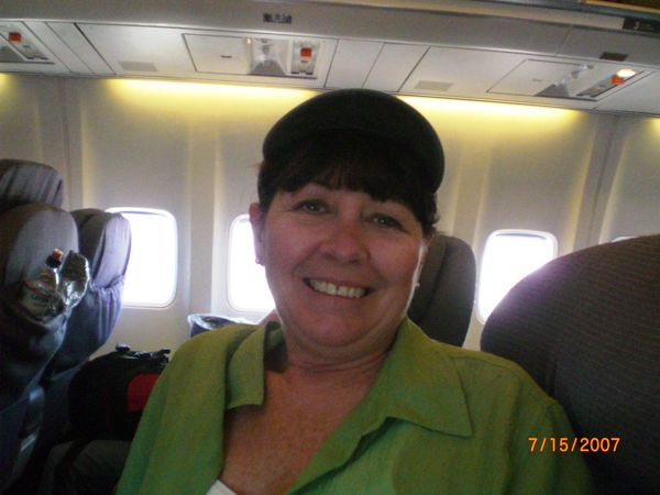 Ginny on the plane