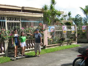 in front of our friend's house (rocha family)