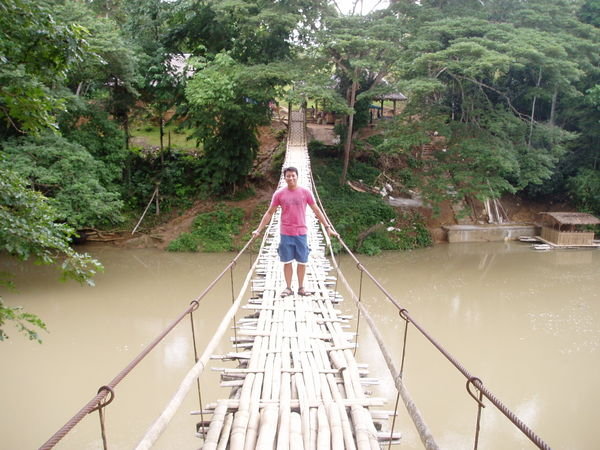 hanging bridge over Sipatan River