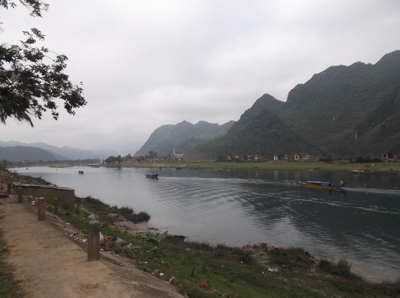 The Con River leading to Phong Nha Cave