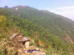 The hike up to Shanti Stupa