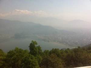 View of Pokhara from Shanti Stupa