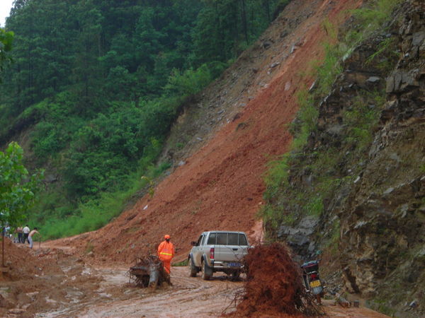 Landslide Blocking the Road