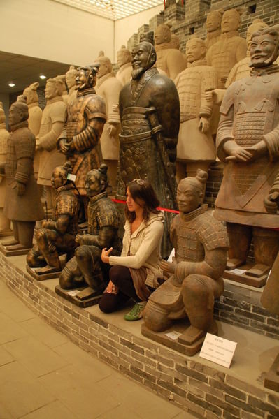 at the terracotta warriors factory