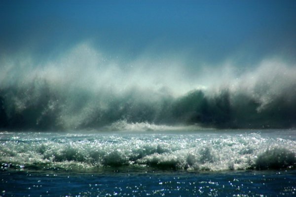 waves crashing - lladudno