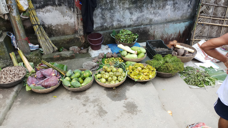 Street side vegetable vending near Umananda Ghat                                    