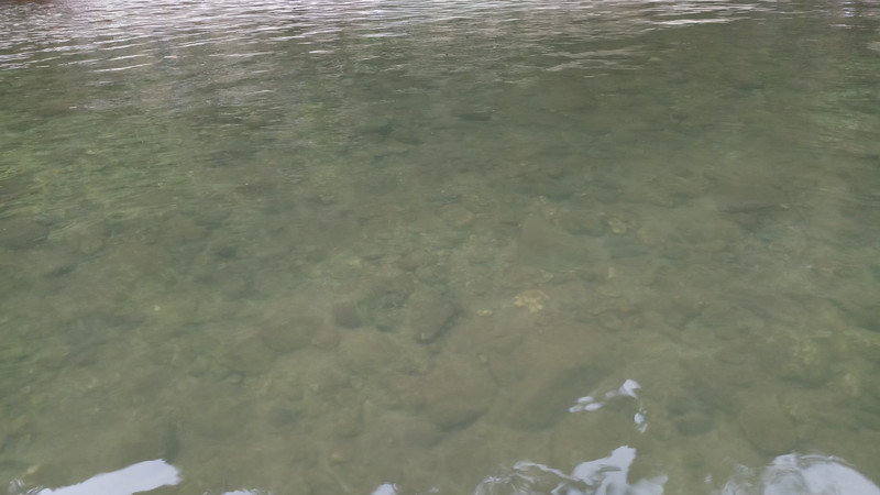 Clear waters of the Dawki River, even at deeper depth, view is clear