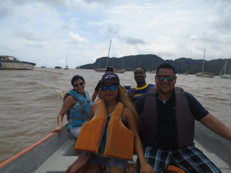 On the boat from Portobelo to the beach