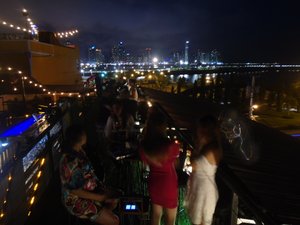 At a rooftop bar at Casco Antiguo, Panama City