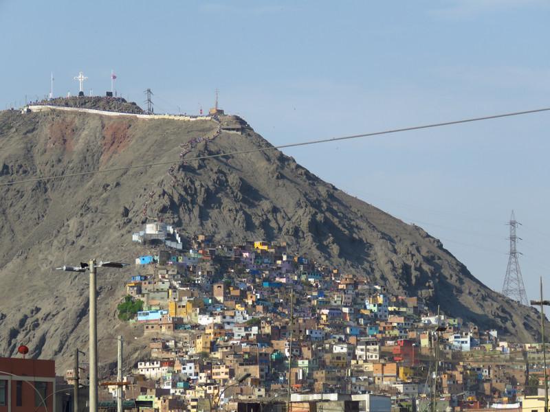 View of Cerro San Cristobal and Rimac, Lima
