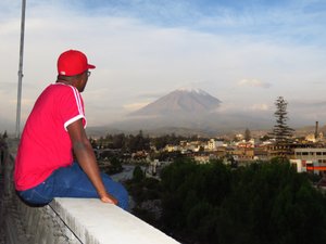 Arequipa with view towards El Misti volcano