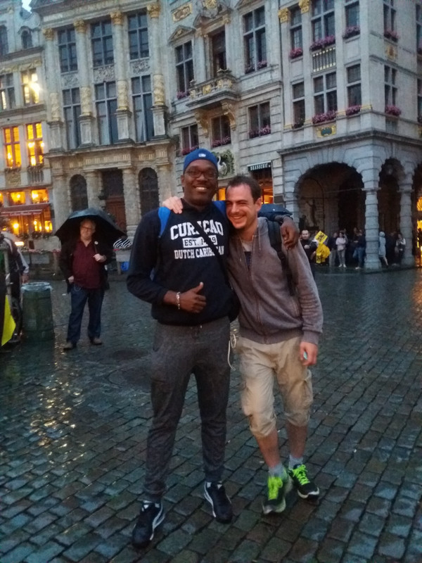 with Louis at Grote Markt, Brussels